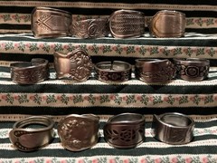 Spoon Ring Lot Of 22 Pieces- Silver Plate& Stainless Steel- Antique & Vintage