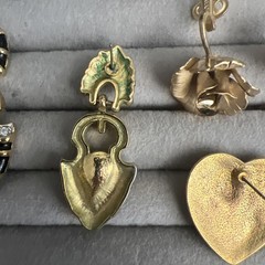 Vintage Earring Lot Signed Giovani Whiting & Davis More 15 pairs Cameo Pearl