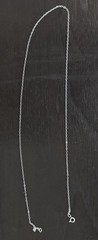 Vintage D/N 925 Sterling Silver 1mm Flat Cable Chain Necklace 18″ Delicate 0.7g
