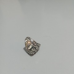 925 Sterling Silver Black Stone Vintage Gothic Ring Size10us 13.28g