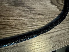 DL Auld Vintage Chainmail Mesh Snake Belt Necklace Black Gold Lariat Choker 42”