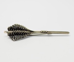 Latvia vintage ethnic handmade melchior modernist brooch pin