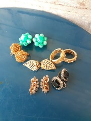 Estate Mixed Lot Costume Jewelry Earrings 50pr Clip On Screwback Some Signed