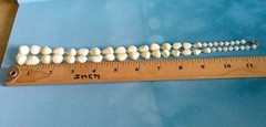 Vtg Balamuti Mother of Pearl Beaded Necklace &Small Spacer Beads 60g Pink Swirls