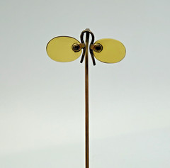 Vintage Pince-Nez Eye Glasses Stick Pin. Optometrist Ca 1900 Advertising