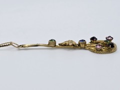Antique Edwardian Suffragette Lavalier Pendant Necklace 14K Gold Filled Chain