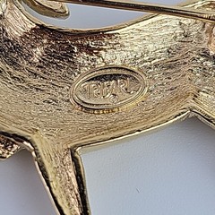 Vintage Brooch Trifari Horse Prancing Gold Tone Figural 2 inch Marked