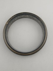 1950s SMOKE GRAY silver glitter confetti inclusions bangle bracelet size 8