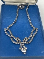 CASINI DIAMONIDES London Man Made Diamond Necklace In Box Vintage