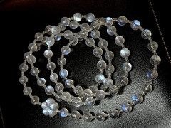 necklace moonstone rock crystal Art Deco style
