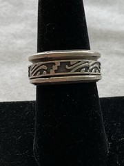 Vintage 925 Sterling Silver Spinner Band Ring Size 8 Estate Jewelry