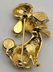 Lot of 5 Poodle Dog Pins Vintage Costume Jewelry AJC Sarahcov