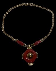 Vintage Signed Christian Dior Heavy Chain Pendant Necklace Germany 1974