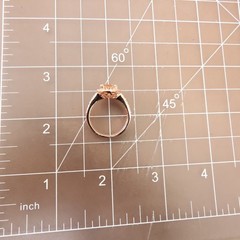Champagne topaz ring oval halo DMQ CZ rose gold clad sterling silver 925 QVC Sz7