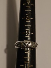 Custom Poured Signed Berry Jewelry Co. Sterling Deco Star Band Sz 9.75 #S55/01