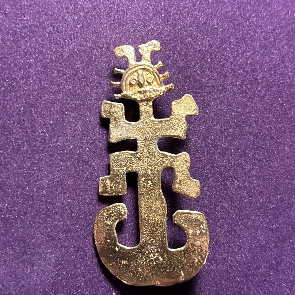Signed MMA Tolima Figure Pre Columbian Brooch Pin