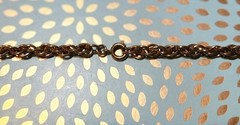 Vintage gold-toned necklace Crescent moon pendant with a hammered finish.