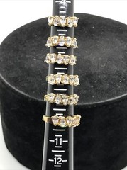 Vintage 18KT GE Gold Plated & Cubic Zirconia Statement Look Ring varied sizes