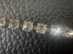 Vintage Rhinestone Tennis Bracelet, Foiled Prong-Set Stones, Repair/Parts
