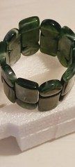 Chunky Green Marbled Acrylic Resin Bangle Bracelet