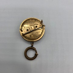 Vintage Retractable Watch Holder Brooch Pin Charm Pendant Gold Tone Victorian