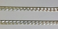 Sterling Silver Italy Necklace 5mm Fancy Snake Link 20” Long