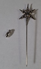 MMA Star Crystal Bohemian Style Sterling Stick Pin Metropolitan Museum of Art NY
