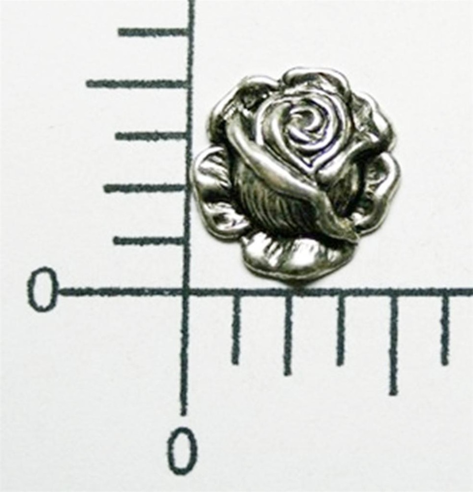 30844 6 Pc Matte Silver Oxidized Victorian Rose Jewlery Finding