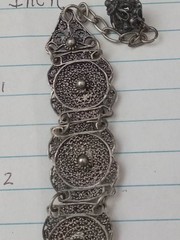 Lot of 3 Chinese Asian Sterling Silver Bangle Bracelet Dragon Filigree