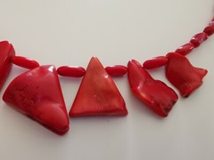 Unique Red Coral Huge Beads Choker Necklace