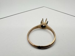 Antique Victorian Gold Shell Claw Prong Setting Ring SZ6.75 Repair No Stone Read