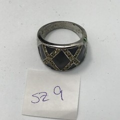 Vintage 18K HGE Plated Enamel & Crystals Unique Bold X Look Ring varied sizes