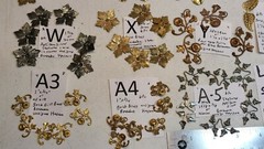 HUGE Lot #66 Vtg Miriam Haskell Small Med Flower Brass silver Gold Gilt Findings