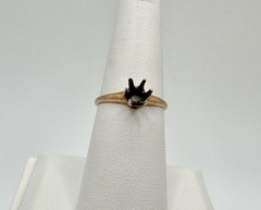 Antique Victorian Gold Shell Claw Prong Setting Ring SZ6.75 Repair No Stone Read