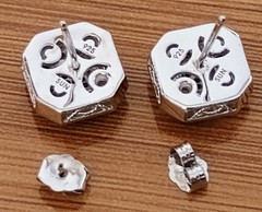 Modern Bride JCPenney 925 Sterling Silver Diamond Ring (Size 7) & Earrings Set