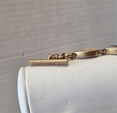 RETRO-VINTAGE Kenneth Cole Gold Tone & Semi-Precious Toggle Bracelet 7.5 in