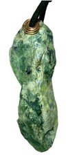 Nephrite Jade Magnetic Pendant with Copper Coils