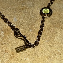 Coach Vintage Gold‑Tone Multicolor Cabochon Station Necklace – 18″ Y2K Era RARE