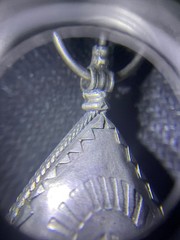 Moroccan Berber Fibula Tiznit Pendant Brooch Silver/ Green Gem *Read* 🌙