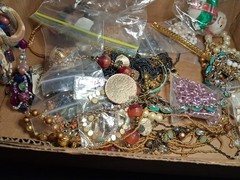 vintage costume jewelry lot 5+ POUNDS Useable Gallon Bag Full #3