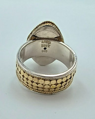 Anna Beck 925 18kt Gold Plated (GP) Blue Stone Ring Size: 7.5