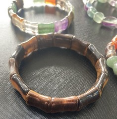 Stone Bracelet Gemstone Lot of 4 Cold Carved Beads Healing Stretch Assorted