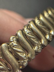 Vintage LaMode Heart Precious Metal Bracelet Possibly Gold Filled