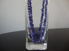 VINTAGE 1970s HANDMADE POLISHED LAPIS IRREGULAR BEADS 35″ ENDLESS NECKLACE