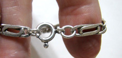 Vintage Sterling Silver Figaro Chain Necklace 20″ 4.6mm 18.9 Grams Signed Italy