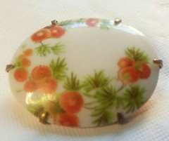 Vintage Jewelry 45mm Ceramic Flower Brooch 02-01-2022