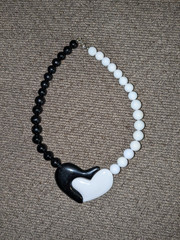 Vintage Black & White Necklaces – 1970’s & 1980’s – 2 Pieces