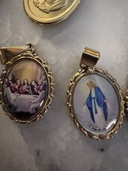 Vintage Religious Pendant Lot Stainless Steel Waterproof Antique