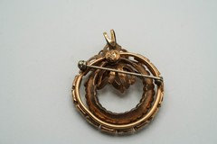 Vintage CR 12K Gold Filled Rhinestone Brooch / Pendant 4cm JB39