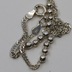 Twist Link Beaded Bracelet Sterling Silver